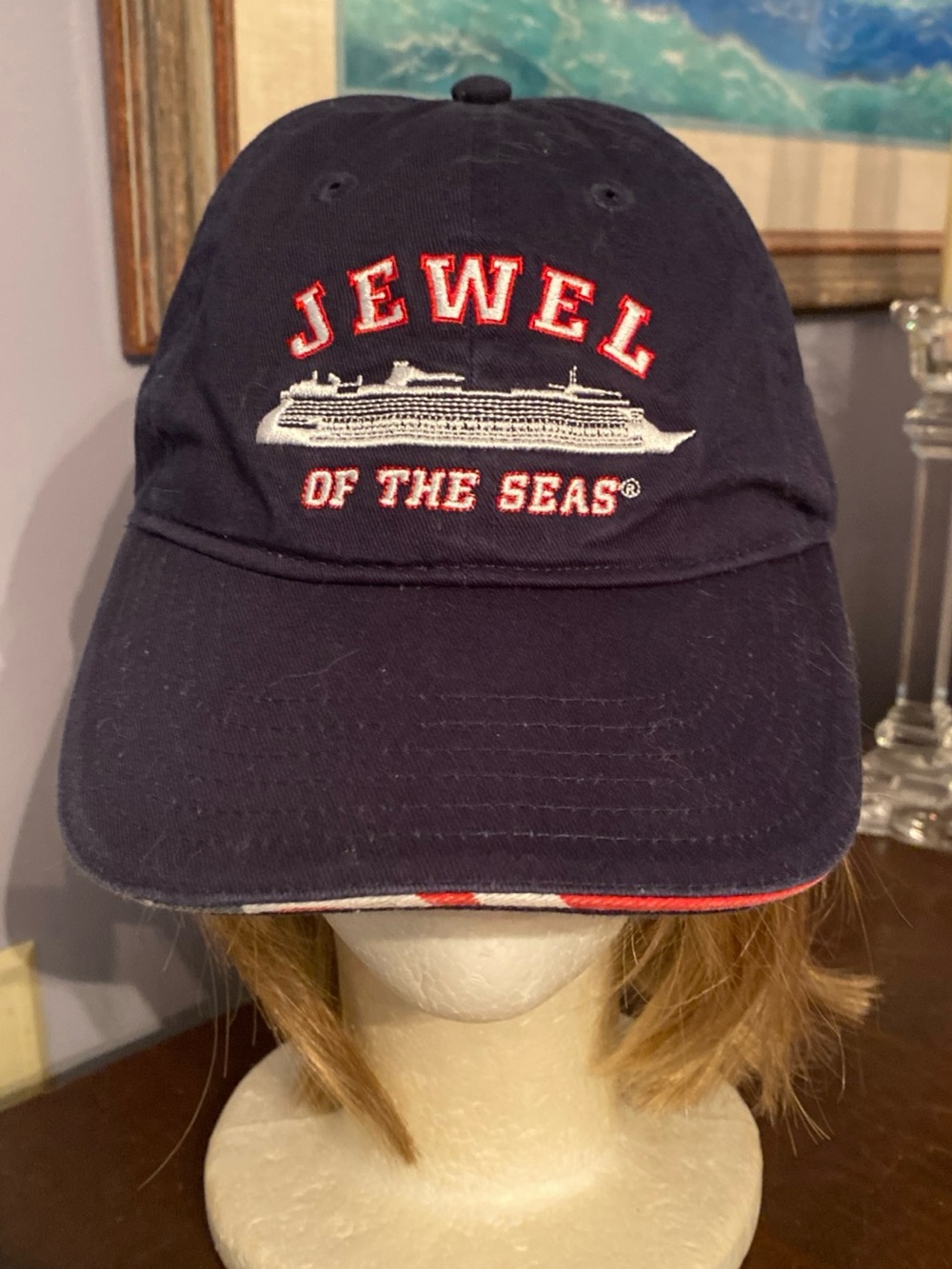 V! Royal Caribbean Jewel of the Seas 2023 Souvenir Hat Navy Strapback Cap
